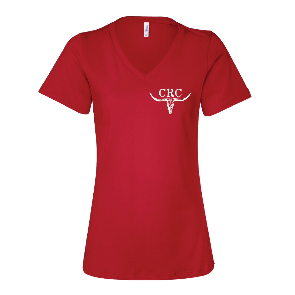CRC Longhorn - Women's V-Neck Short Sleeve Tee